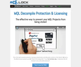 MQllock.com(MQL Decompiler Protection Solution) Screenshot
