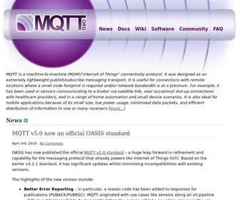 MQTT.org(The Standard for IoT Messaging) Screenshot
