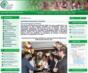 Mra.gov.bd(Microcredit Regulatory Authority (MRA)) Screenshot