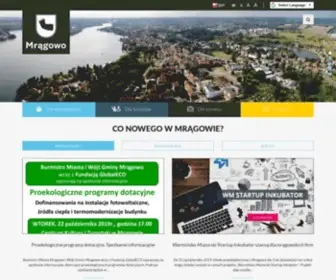 Mragowo.pl(Oficjalna strona miasta Mrągowa) Screenshot