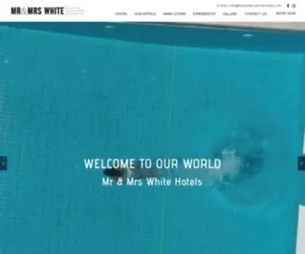 Mrandmrswhitehotels.com(Mr & Mrs White New Style Hotels) Screenshot