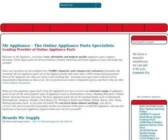 Mrappliance.com.au(Choose from 100's of Appliance Spare Parts at Mr Appliance) Screenshot