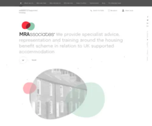 Mrassociates.org(Expert Housing Benefit Advice for UK Supported Housing) Screenshot