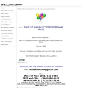 Mrballoon.com(MISTER BALLOON) Screenshot