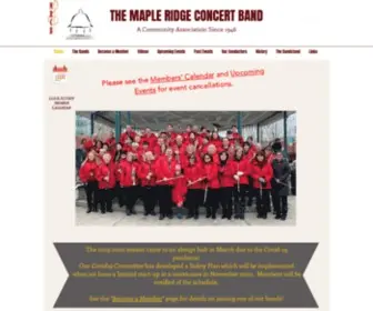 MRCB.ca(Maple Ridge Concert Band) Screenshot