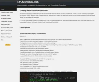 MRChromebox.tech(Custom coreboot firmware and firmware utilities for your Chromebook/Chromebox) Screenshot