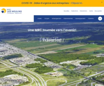 MRclesmoulins.ca(Voyez comment la MRC Les Moulins s'active pour les citoynes de Terrebonne et de Mascouche) Screenshot