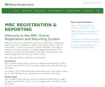MRcreporting.org(MRC Registration and Reporting) Screenshot