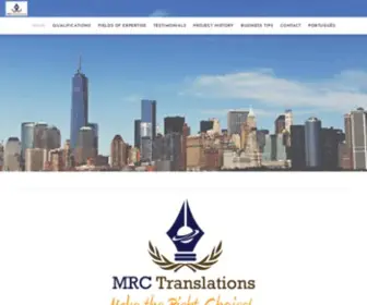 MRCtranslations.com(Certified professional translator) Screenshot