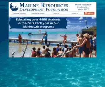 MRDF.org(Marine Resources Development Foundation) Screenshot