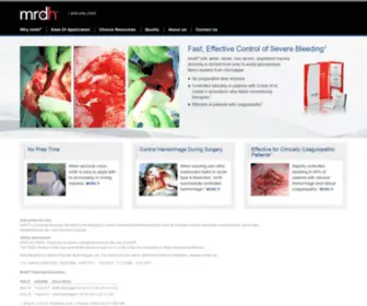 MRDhbandage.com(Fast, Effective Control of Severe Bleeding) Screenshot