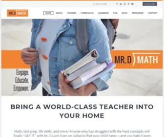 MRdmath.com(World class online education in your home) Screenshot