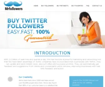 Mrfollowers.com(Buy Twitter followers at low prices) Screenshot