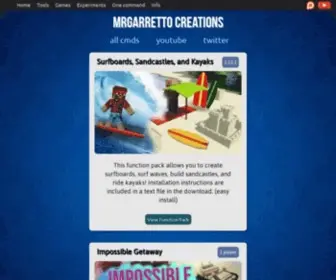 Mrgarretto.com(MrGarretto's Minecraft Creations) Screenshot