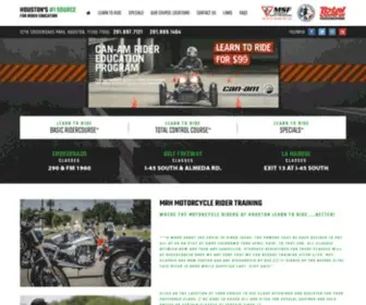 MRhridertraining.com(Motorcycle Rentals of Houston) Screenshot