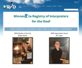 Mrid.org(Minnesota Registry of Interpreters for the Deaf) Screenshot