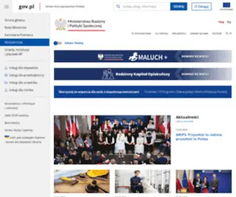 Mrips.gov.pl(Ministerstwo Rodziny i Polityki Społecznej) Screenshot