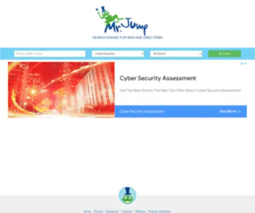 Mrjump.co.uk(The search engine of new and used items) Screenshot