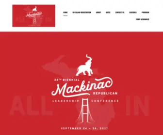MRLC2021.com(Registration for the 2021 Michigan Republican Leadership Conference on Mackinac Island) Screenshot