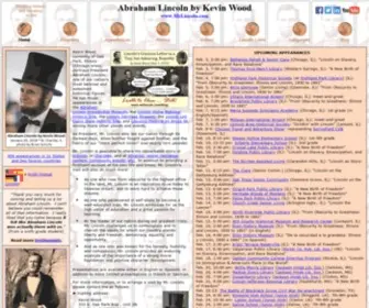 Mrlincoln.com(Abraham Lincoln by Kevin Wood) Screenshot