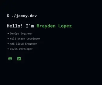 Mrlopez.me(Brayden Lopez Portfolio) Screenshot