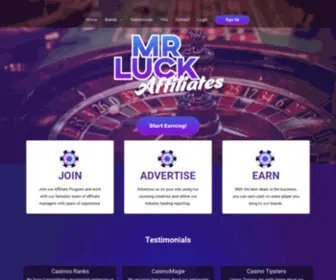 Mrluckaffiliates.com(Generate traffic with us) Screenshot