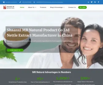 Mrnutra.com(Home-Shaanxi MR Natural Product Co Ltd Nettle Extract Manufacturer) Screenshot