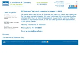 Mrobinson.com(Boston tax lawyer) Screenshot