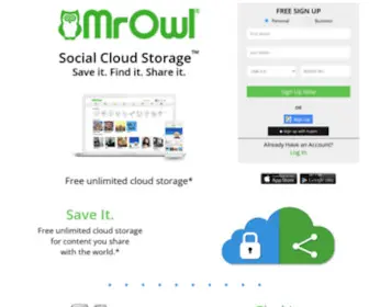 Mrowl.com(Social Cloud Storage) Screenshot