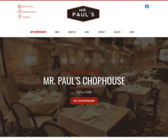 Mrpaulschophouse.com(Paul's Chophouse) Screenshot