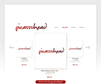 Mrpicassohead.com(Gallery Picassohead) Screenshot