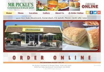 Mrpicklessandwichburger.com(Mr Pickle's Sandwich & Burger Shop) Screenshot