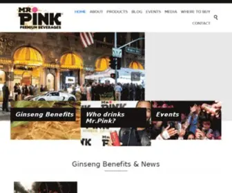 Mrpinkbeverages.com(Pink Ginseng Drink) Screenshot