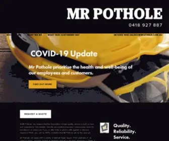 Mrpothole.com.au(Mr Pothole) Screenshot