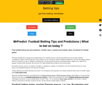 MRpredict.com(Football predictions) Screenshot