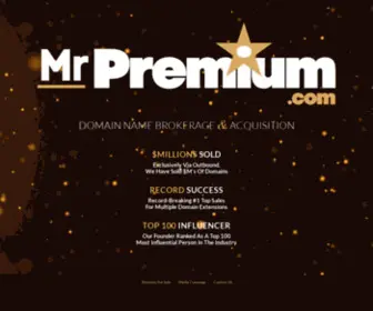 MRpremium.com(Domain Names Brokerage & Acquisition) Screenshot