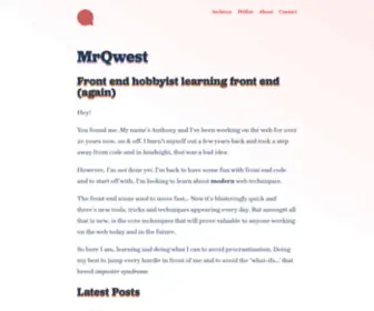 MRqwest.co.uk(The Home of a Croydon Web Designer) Screenshot