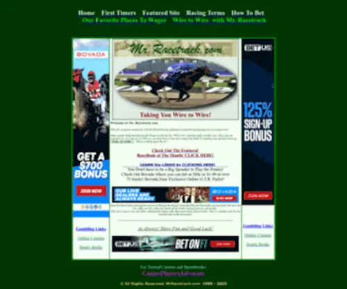 Mrracetrack.com(Mr Racetrack) Screenshot