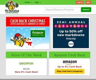 Mrrebates.com(Cash Back Shopping atStores) Screenshot