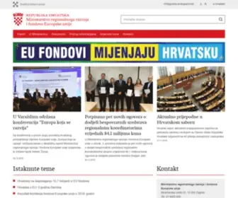MRrfeu.hr(Ministarstvo regionalnoga razvoja i fondova Europske unije) Screenshot