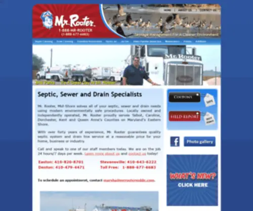 Mrrootermdde.com(Septic, Sewer & Drain Specialists, 24 hr) Screenshot