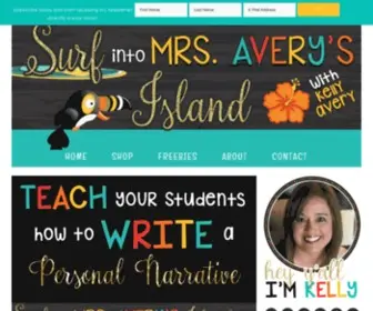 Mrsaverysisland.com(Avery's Island Teaching Tips and Educational Resources with Kelly Avery) Screenshot