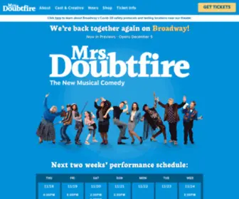 MRsdoubtfirebroadway.com(Mrs. Doubtfire) Screenshot