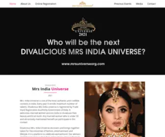 Mrsindiauniverse.in(Mrs India Universe) Screenshot