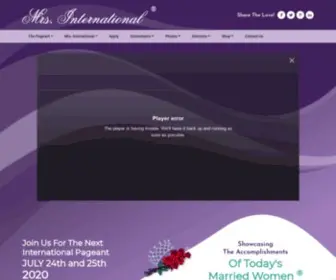 Mrsinternational.com(It is our goal to provide ladies everywhere the opportunity to compete in a pageant system) Screenshot