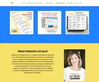 MRSLsleveledlearning.com(Successful Differentiation with Proficiency Scales) Screenshot