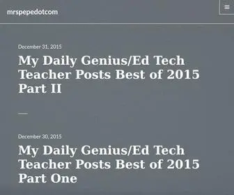 MRspepe.com(Educational Leadership in a 21st Century Digital World) Screenshot