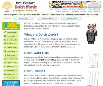 MRsperkins.com(Perkins' Dolch Words) Screenshot