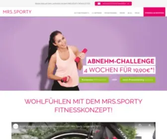 MRSsporty.de(Mrs.Sporty Fitnessstudio) Screenshot