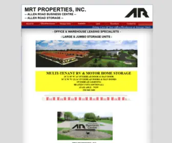 MRTproperties.net(Allen Road Storage) Screenshot